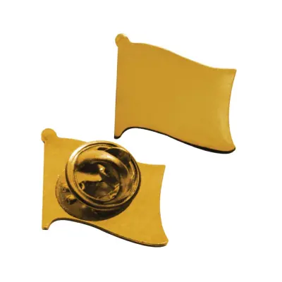 Gold Plated Flag Pin Badges