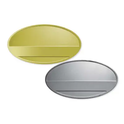Oval Metal Name Badges