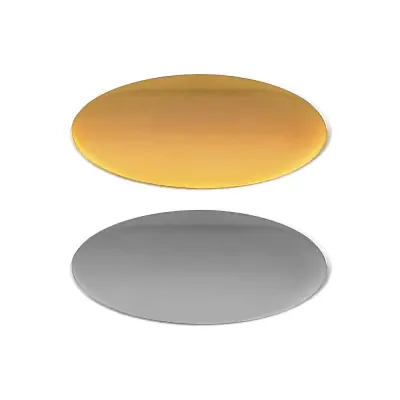 Oval Flat Metal Badges