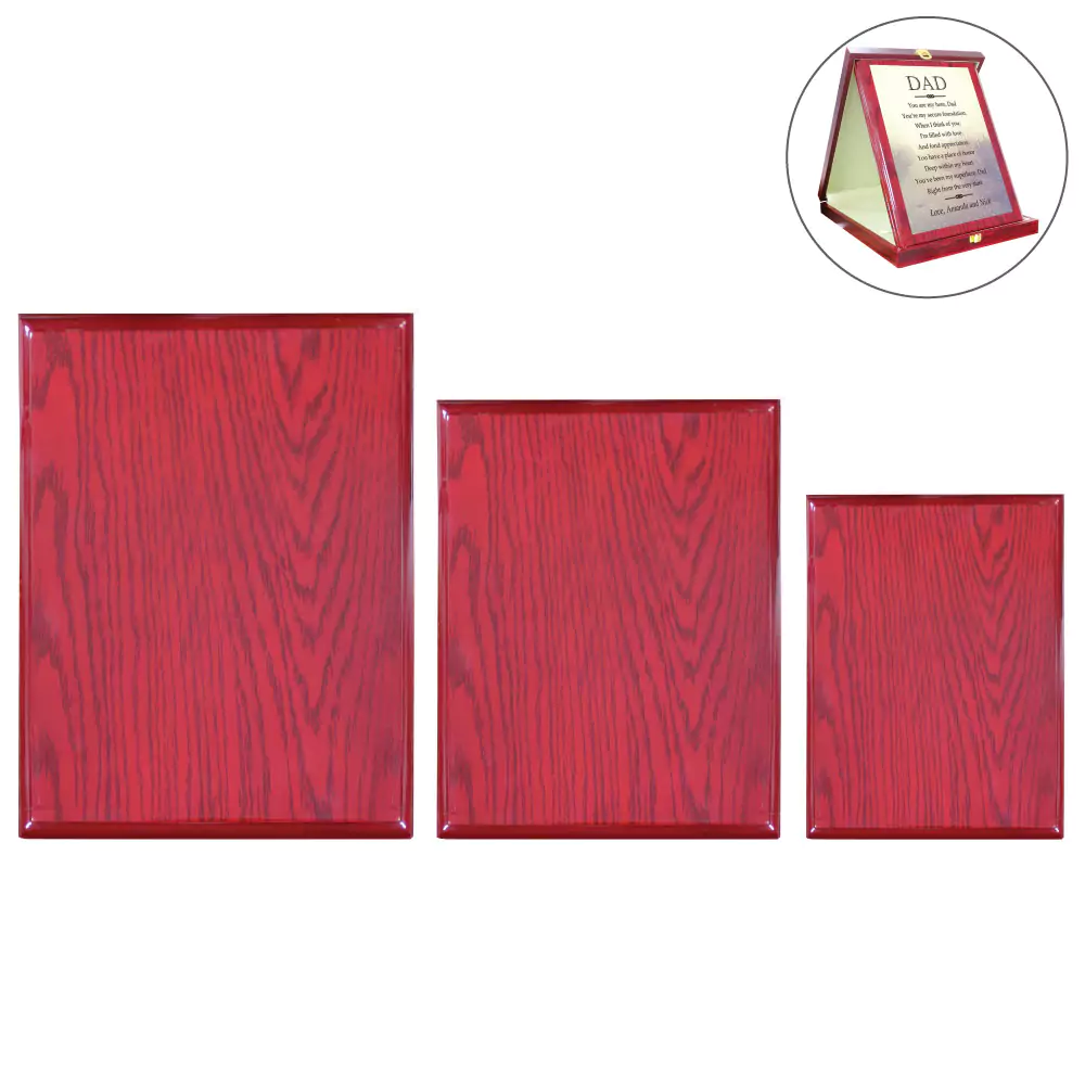 Portrait Wooden Plaques with Stand and Presentation Box