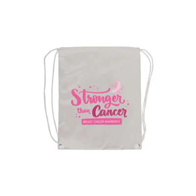 String Bags with Breast Cancer Awareness Logo