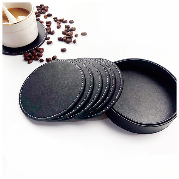 COASTER PU LEATHER WITH HOLDER