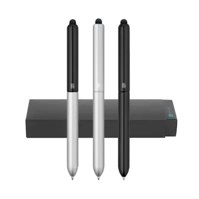 81001. Ball pen with touch tip in aluminium