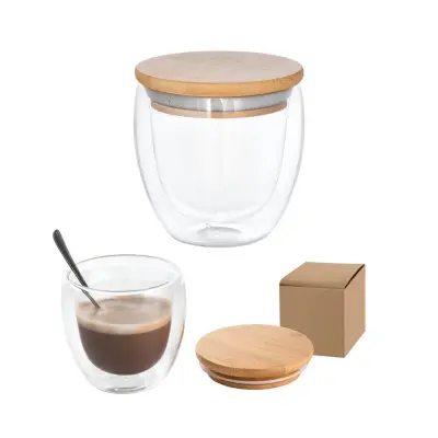 ECUADOR M. Borosilicate glass travel cup 250 mL