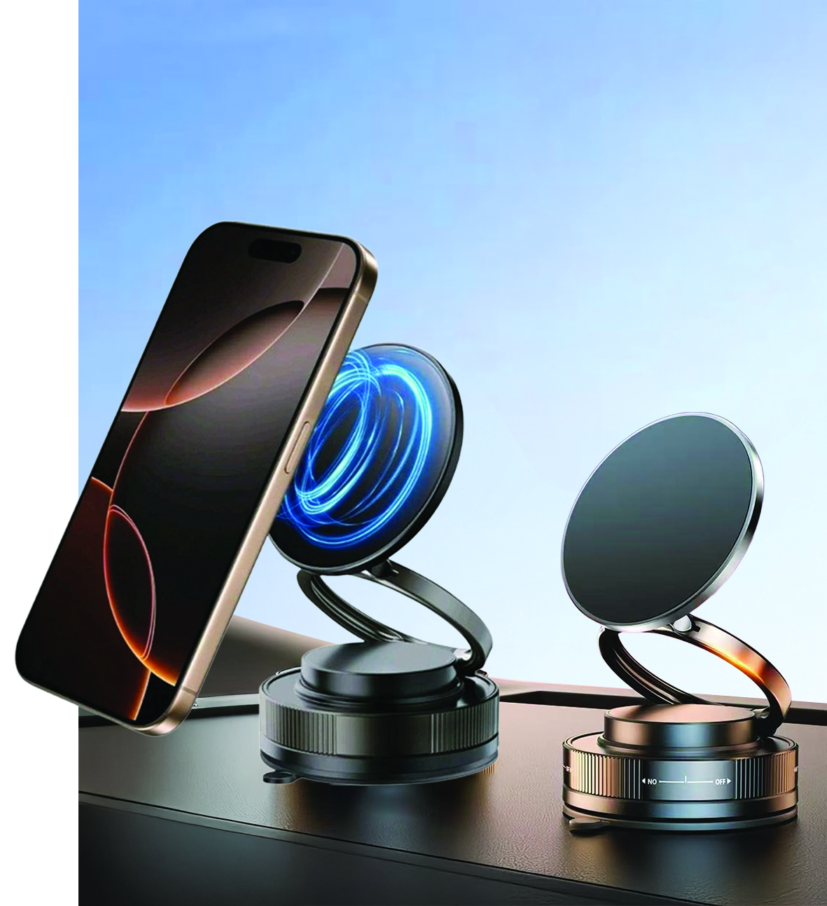 Magnetic phone holder for car 360 rotating