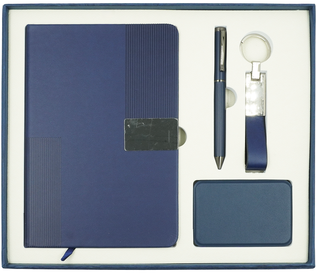 Notebook, card holder, keychain gift set