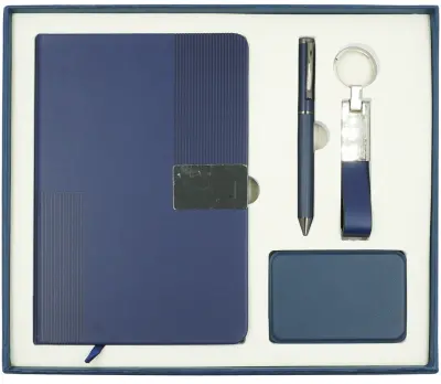 Notebook, card holder, keychain gift set